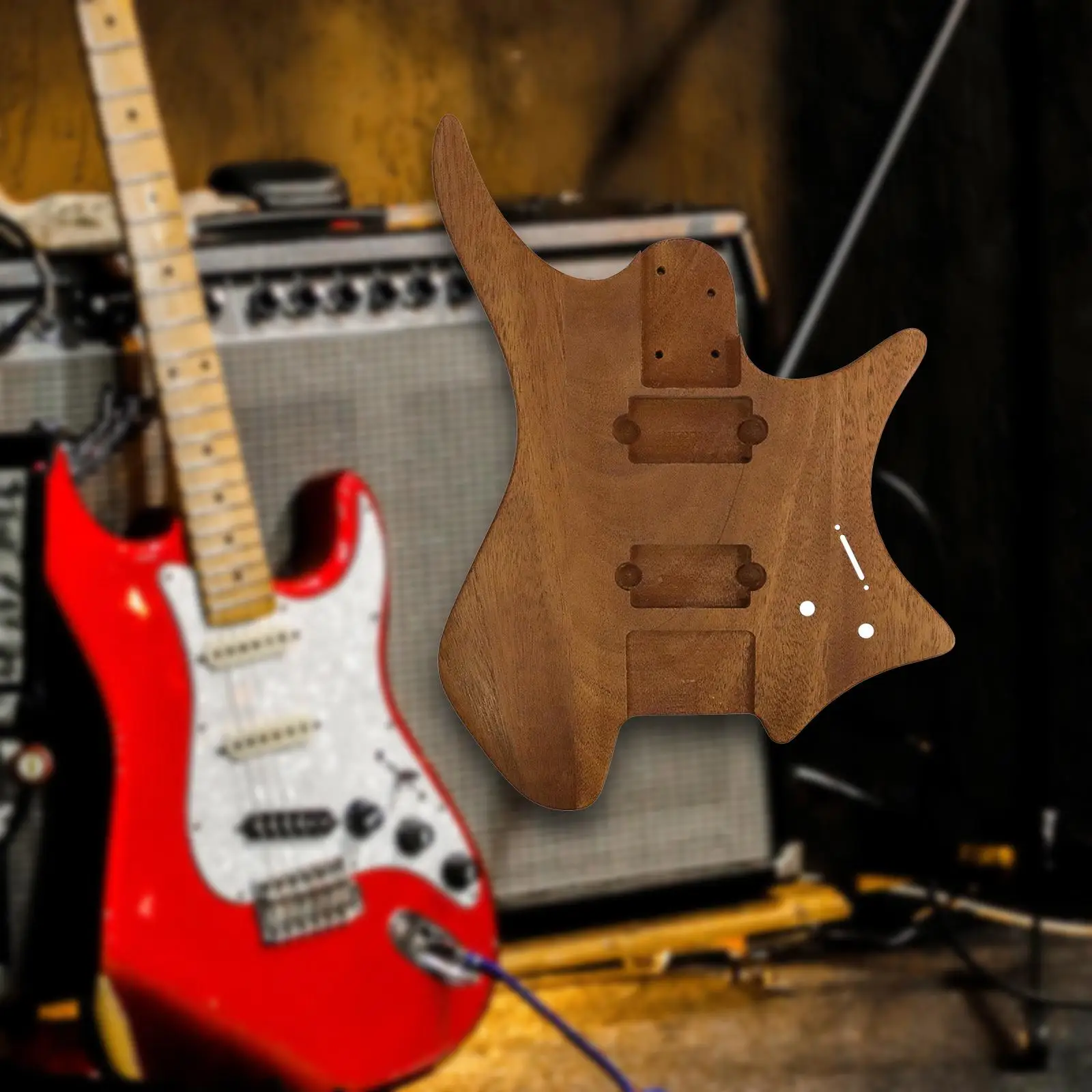 

Unfinished Guitar Body Guitar Barrel Wood Replacements for DIY Craft Lovers Luthiers Guitar Playing Accessories DIY