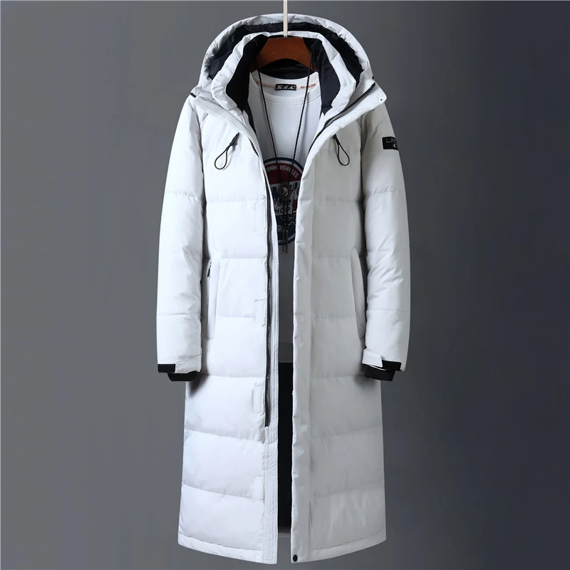 Casaco branco masculino 2023 novo inverno x-long