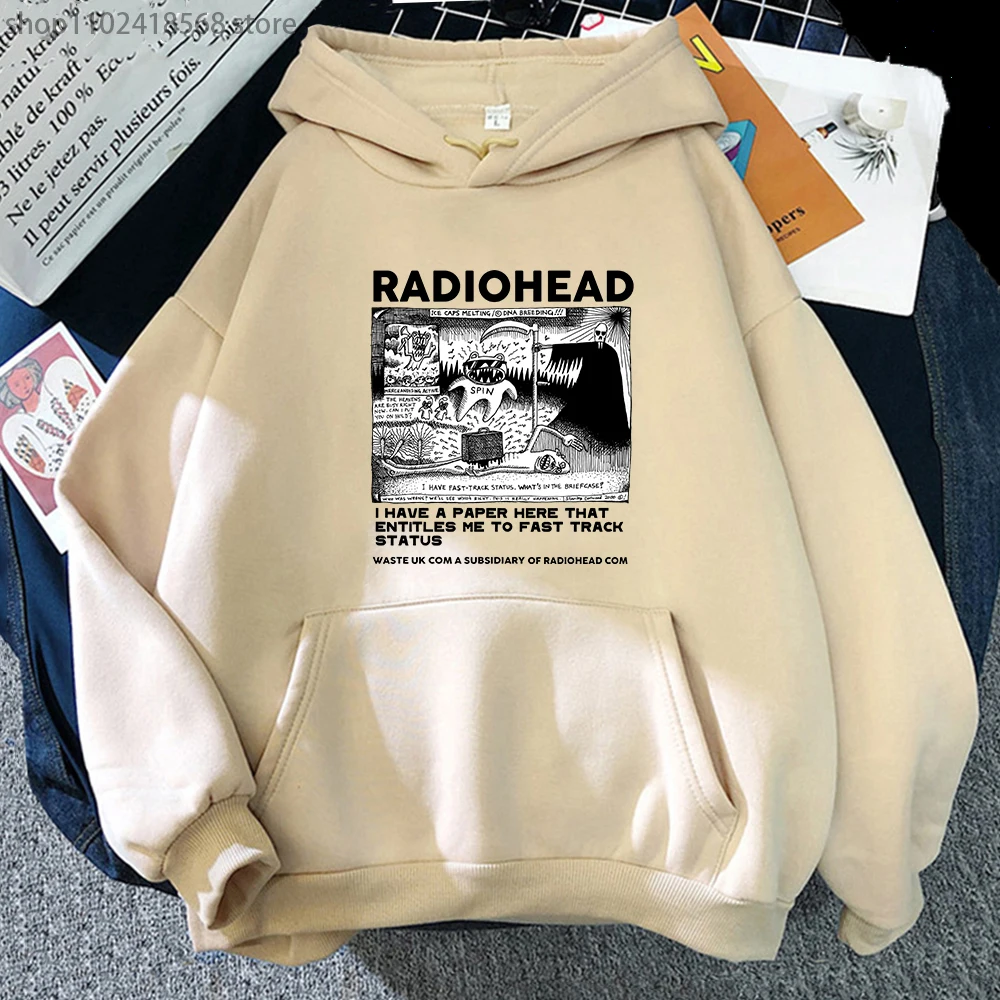 

Radiohead Hoodies Men Vintage Classic Sweatshirt North America Tour Rock Boy Camisetas Hombre Hip Hop Unisex Women Oversized Top