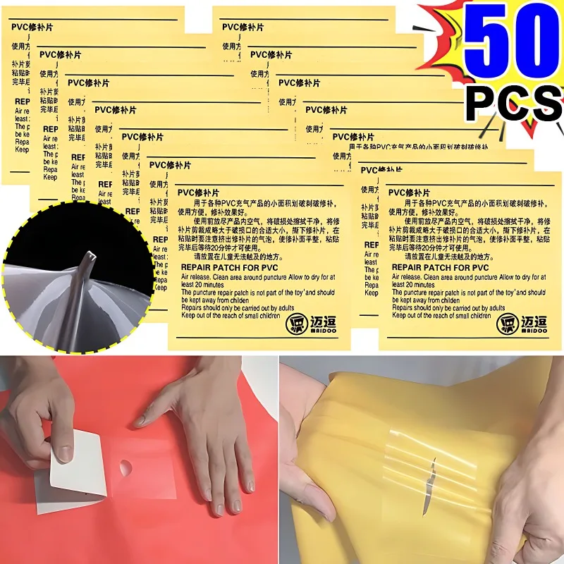 10/50pcs Waterproof Transparent Self Adhesive Sticker Cloth Patches Outdoor Tent Repair Tape Inflatable Toys Pool Air Bed Patch camping tent repair tape