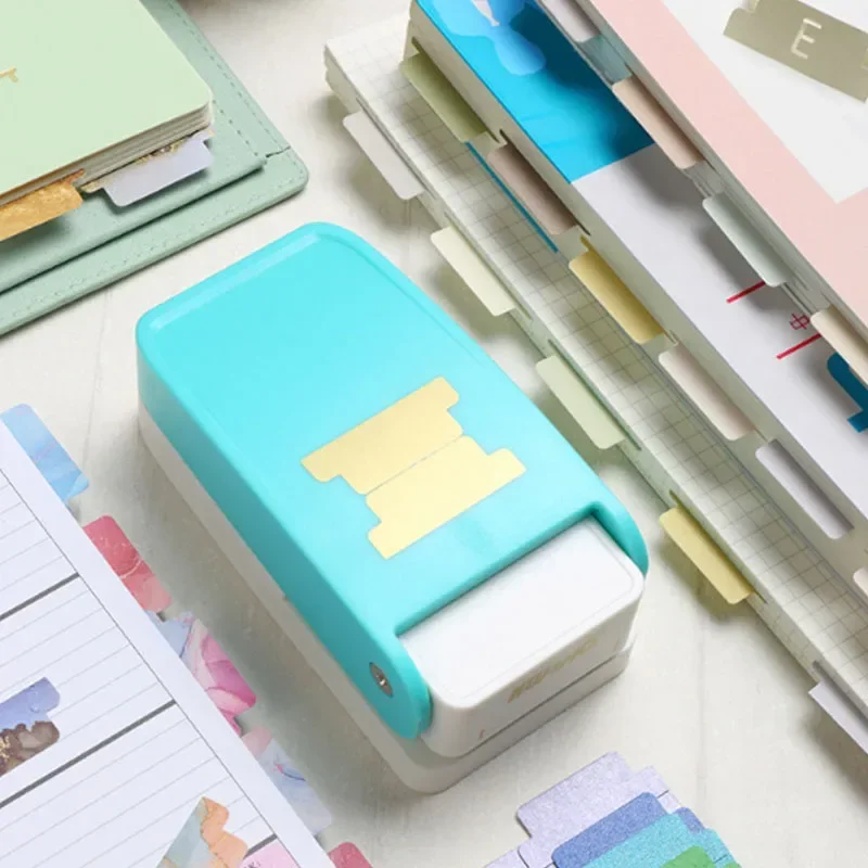 Loose-leaf Separator Label Punch Self-made Index Label DIY Bookmark Notepad Index Classification File Data Embossing Tool Hole punching tools,embossing maker