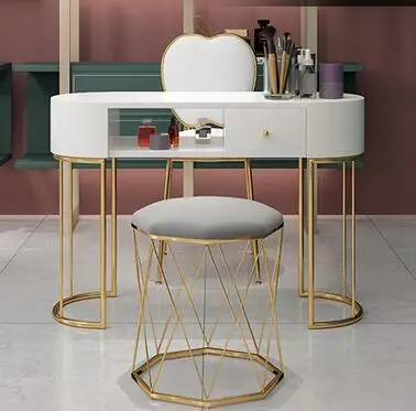 Nail table and chair set Nordic ins net red special price economic single double nail table baking paint iron art