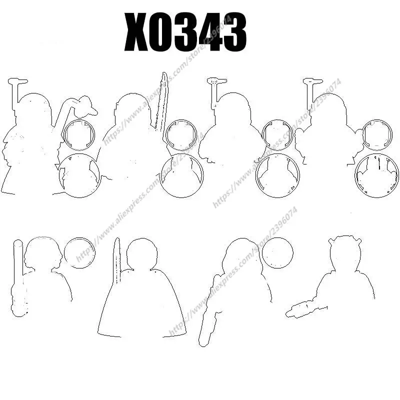

X0343 Action Figures Movie accessories Building Blocks Bricks toys XH1956 XH1957 XH1958 XH1959 XH1960 XH1961 XH1962 XH1963