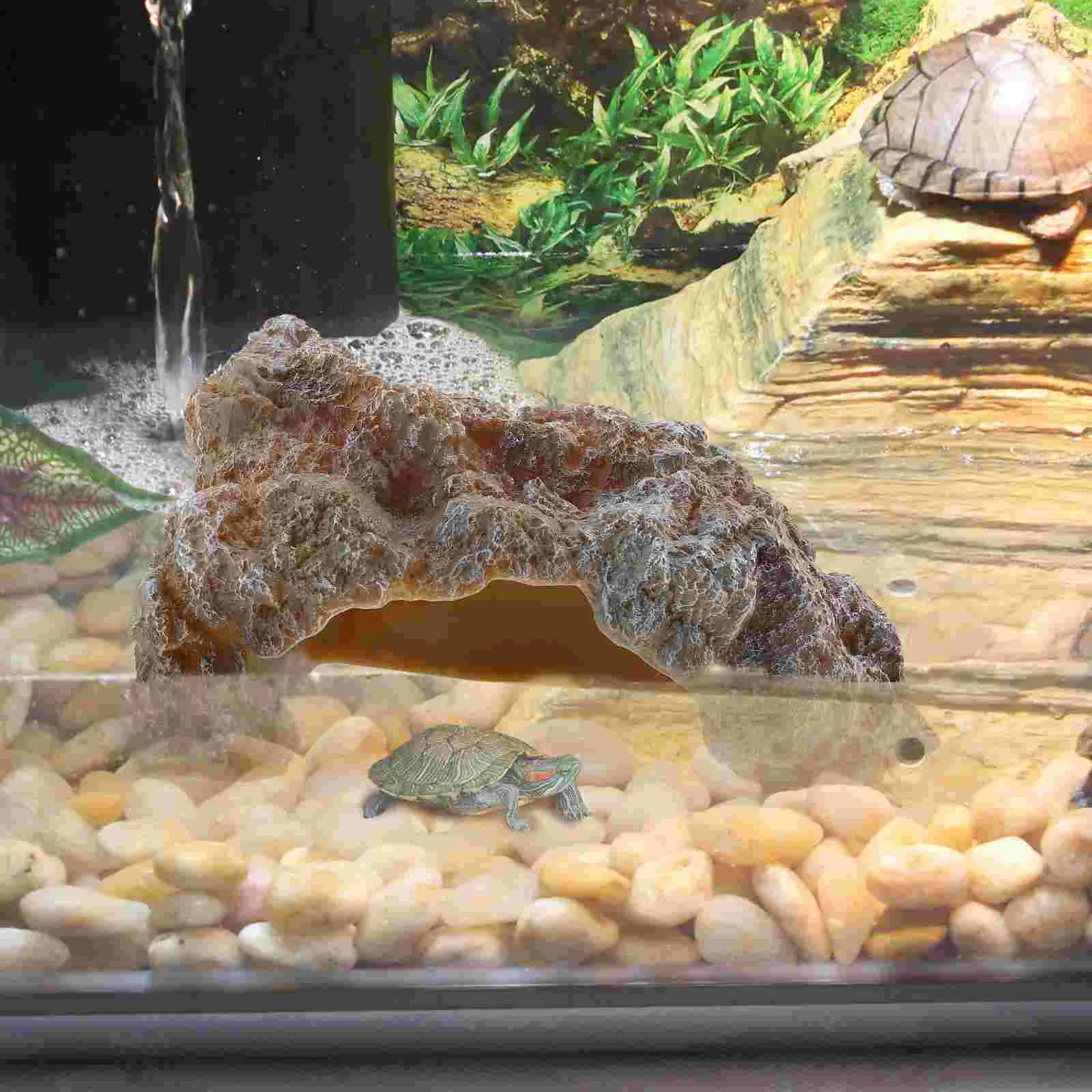 

Reptile Hideout House Simulation Cave Platforms Basking Tortoise Reptiles Lying Turtle Rest Stand Climbing Animal
