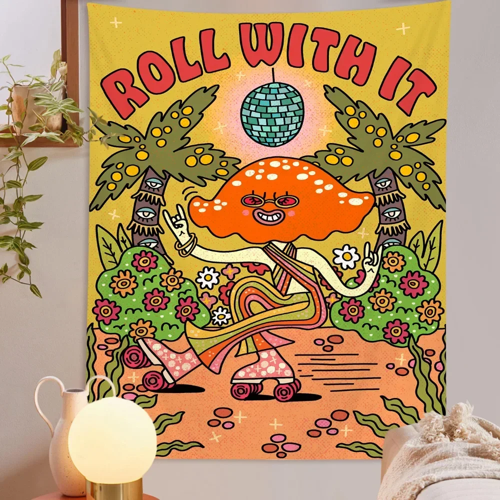 Vintage Rock Hip Hop Hippie Fantastic Beasts Tapestries Living Room Home Cartoon Animal Dorm Decor Psychedelic Wall Tapestry