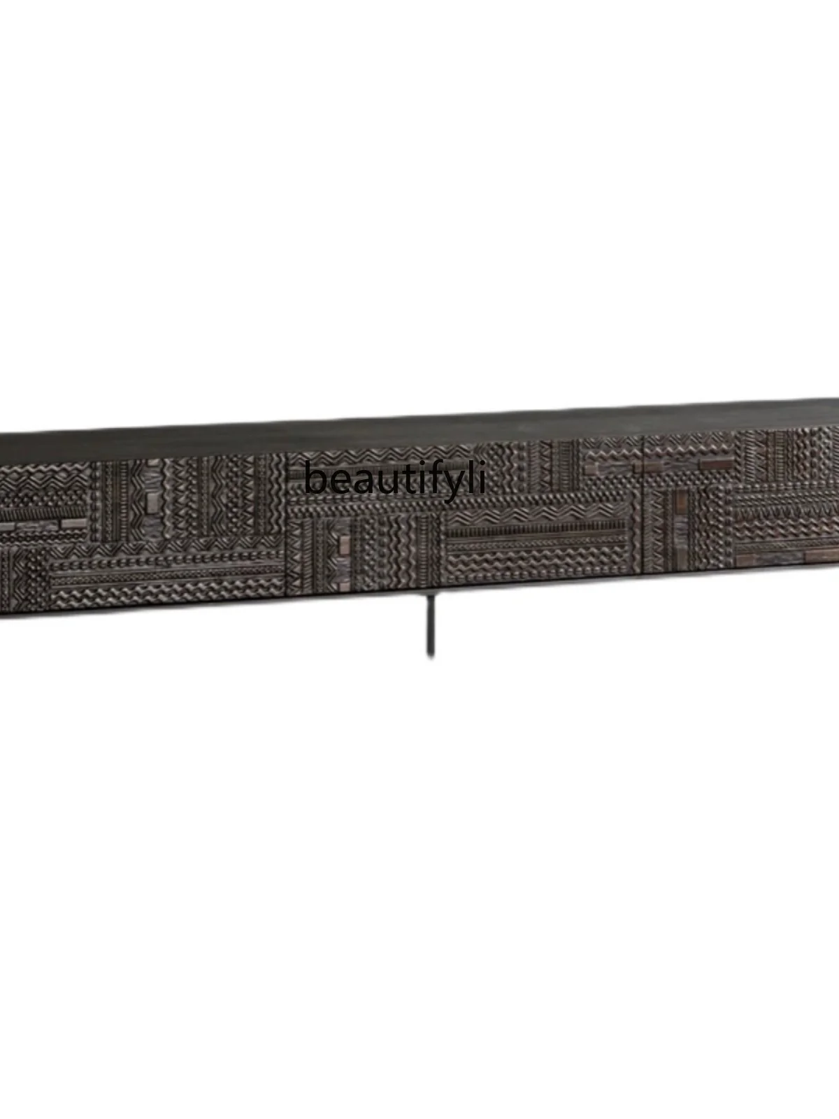 

Nordic Modern Light Luxury Solid Wood TV Cabinet Original Vintage Handmade Carved Oak TV Stand