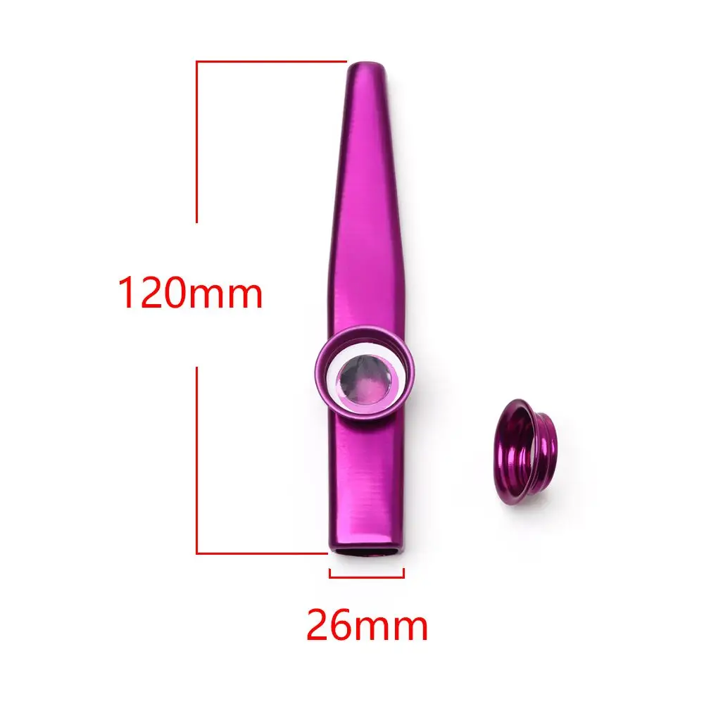Musical Instruments Children Kids Silver Aluminum Harmonica 5 Pcs Diaphragm Kazoo Flute Metal