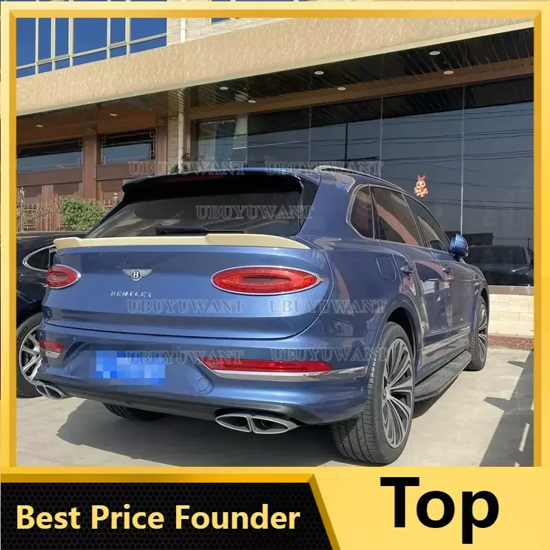 

For Bentley Bentayga V8-W12 Limited Edition 2021+ Carbon Fiber color middle Spoiler Tail Trunk Boot Wing Cover Car Accessories