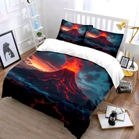 Ensemble de décoration sur le thème du volcan, plusieurs tailles, pour chambre d'enfant et d'adulte, ensemble de literie exquis 3 pièces, cadeau 6