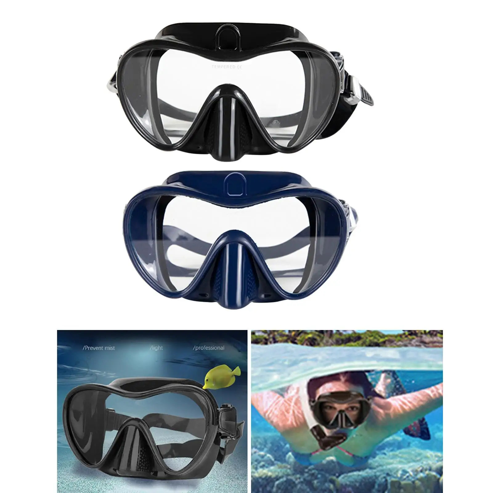 Diving Mask Leakproof Anti-Fog Underwater Scuba Snorkeling Glasses Eyewear