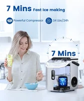 Nugget Ice Maker Counterto   Chewable Nugget Ice Cubes Machine,Quick Ice Making 34Lbs/Day Self-Cleaning 2