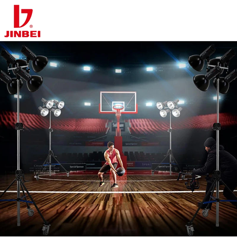 JINBEI JB-004 멀티 램프 브래킷 라이트 스탠드, 휴대용 사진 붐 암, LED 비디오 조명, 스튜디오 플래시, 야외 스트로브