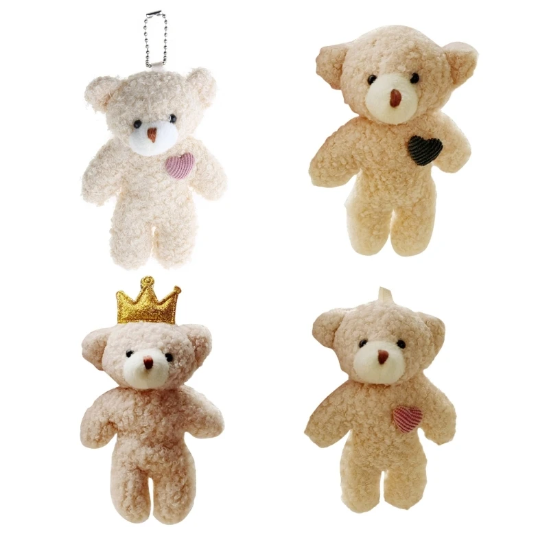 

Mini Plush Soft Bear for Doll keychain for Kids Adorable Wedding Decorations Party Valentine's Day