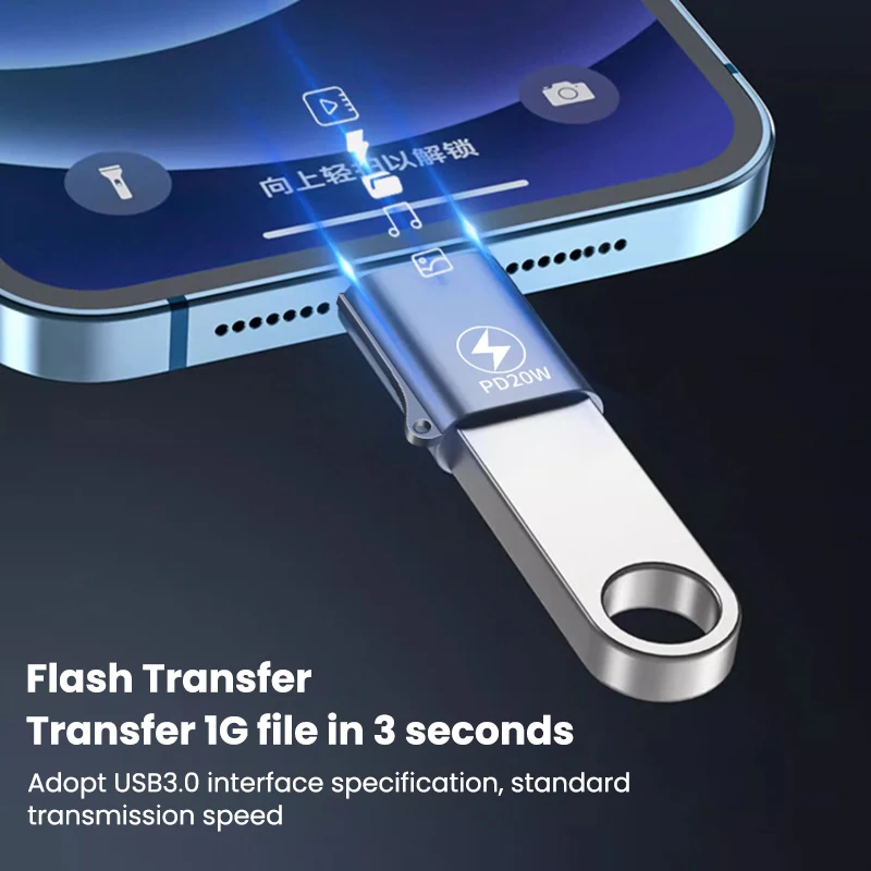 Рисунок 3 - Адаптер Olaf OTG для iOS Lightning штекер-USB 3