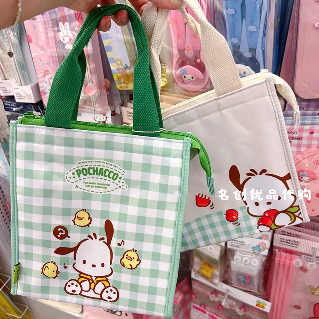 Cute Hello Kitty MINISO Portable Lunch Bag Anime Kuromi Waterproof  Insulated Thermal Breakfast Box Bags Picnic Travel Products