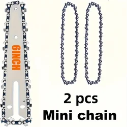 Durable 6 - Inch Chainsaw Chain Set for Efficient Trimming and Logging (2pcs)