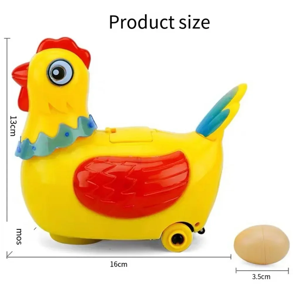 Novelty Chicken Laying Eggs Toy Music Animal The Magic Chicken with 3 Eggs Realistic Sound Singing Laying Puzzle Toys