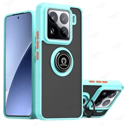Matte Armor Magnetic Phone Case with Ring Holder Cover for Mi 12 12X 12S (Sky Blue)