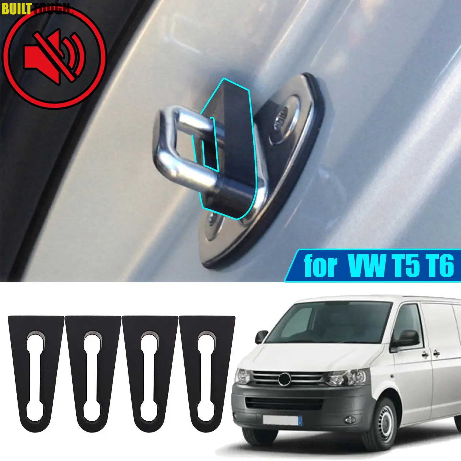 Ammortizzatore Tampone Serratura Per Volkswagen Transporter T5 T6 Caravelle Multivan Isolamento Insonorizzato Silenzioso Non Udente Pararumore