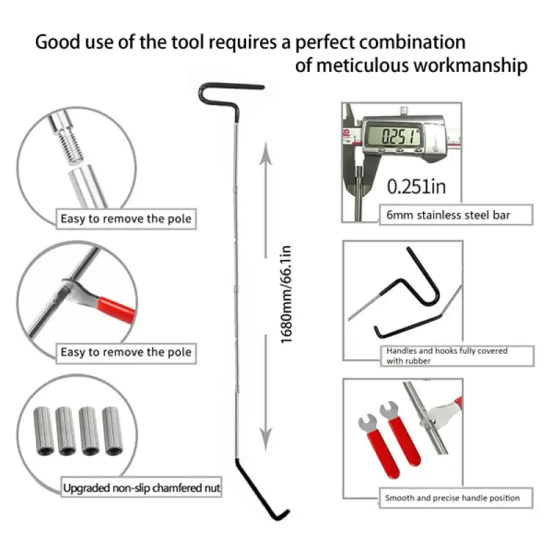 18 Pcs Car Repair Combination Suit Emergency Hand Tool for Car Door Interior Long Hooks Remover Repair Accessory Tools