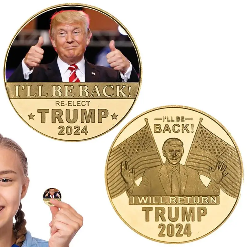 

Trump Commemorative Coin Gold Plated 2024 Commemorative Coins Presidential Campaign 2024 Commemorative Coins Challenge Coins For