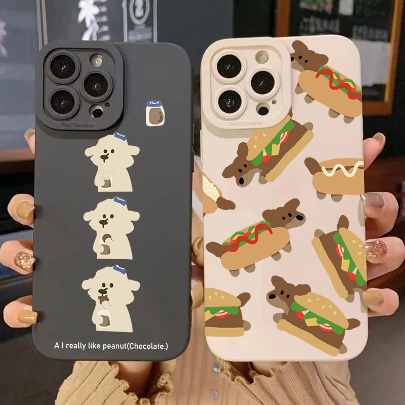 Adorable Cartoon Dog Silicone Soft Phone Case Cover