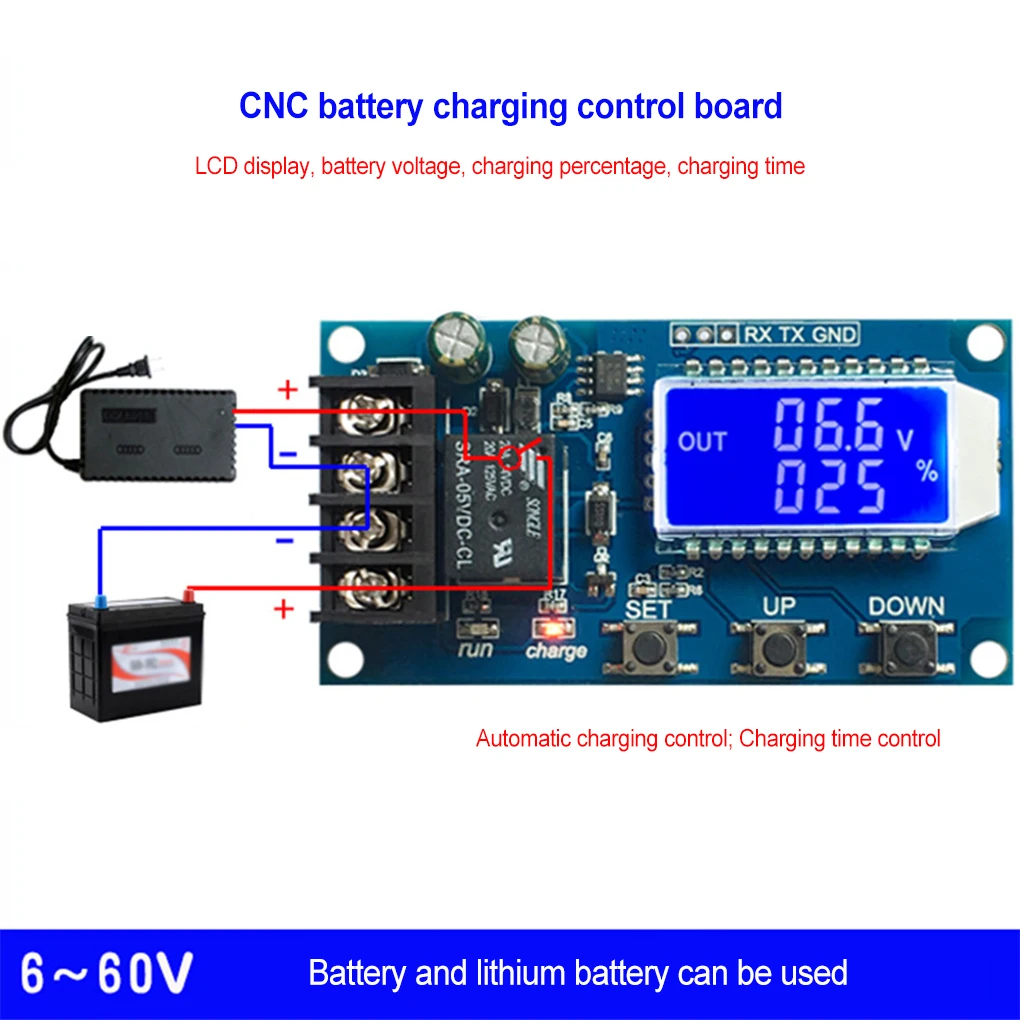 

6-60v Battery Protection Module Charge Board Controller Switch Screen