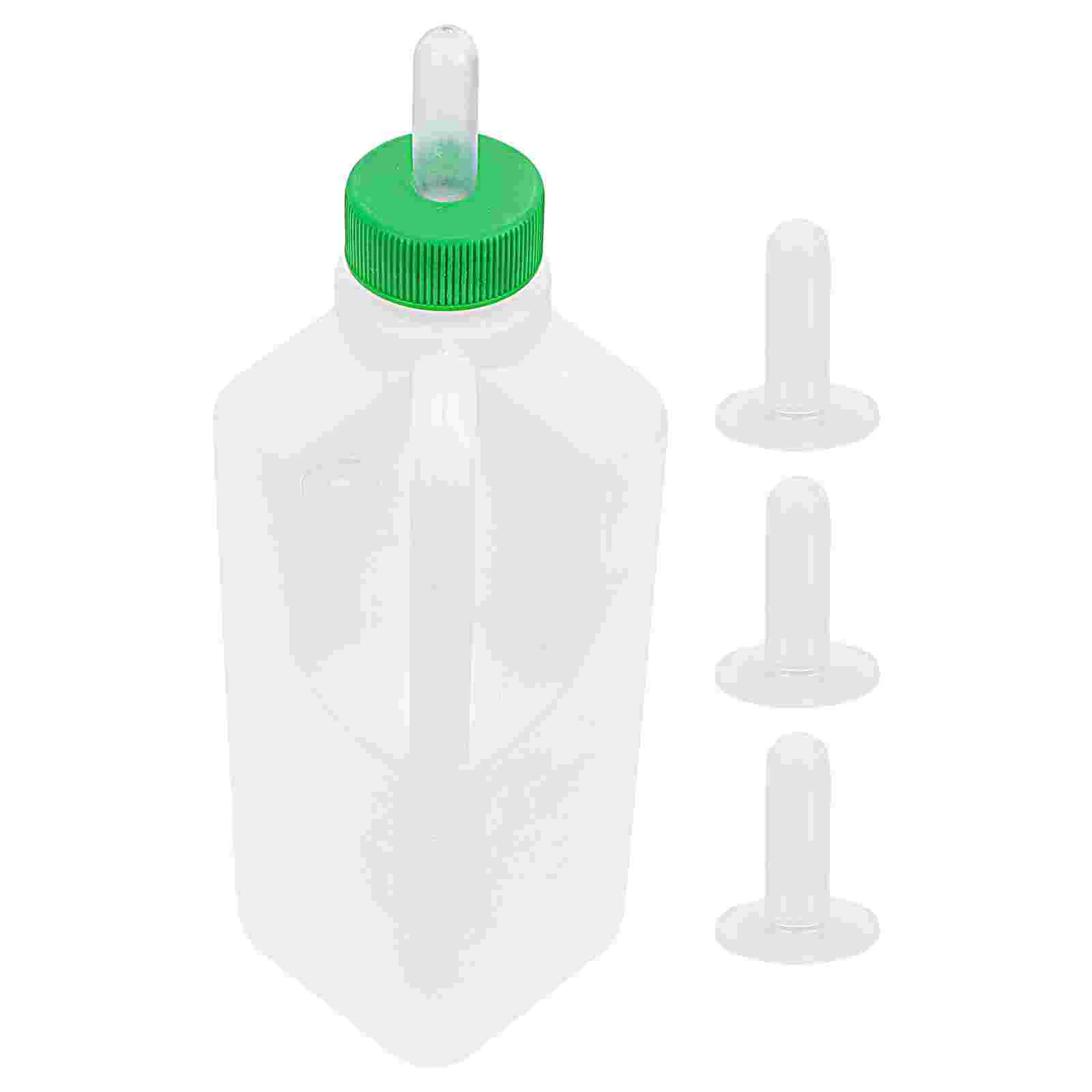 

850ml/ 29 oz Calf Bottles with Handle and 3 Screw- On, Lamb Nursing Feeding Bottle, Farm Goats Feeder, Livestock Supplies