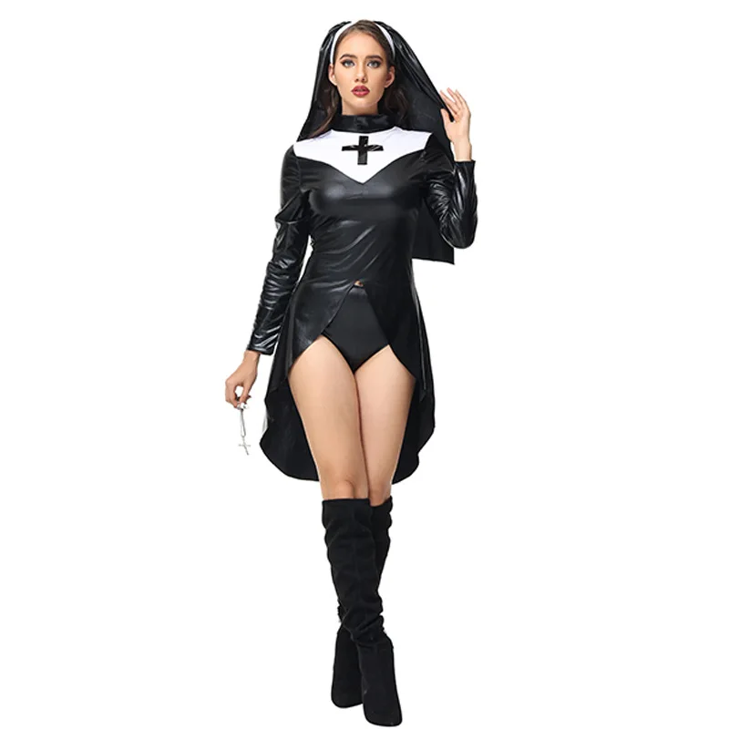 

Halloween Cross Nun Nurse Sexy Cosplay Stage Show Costume