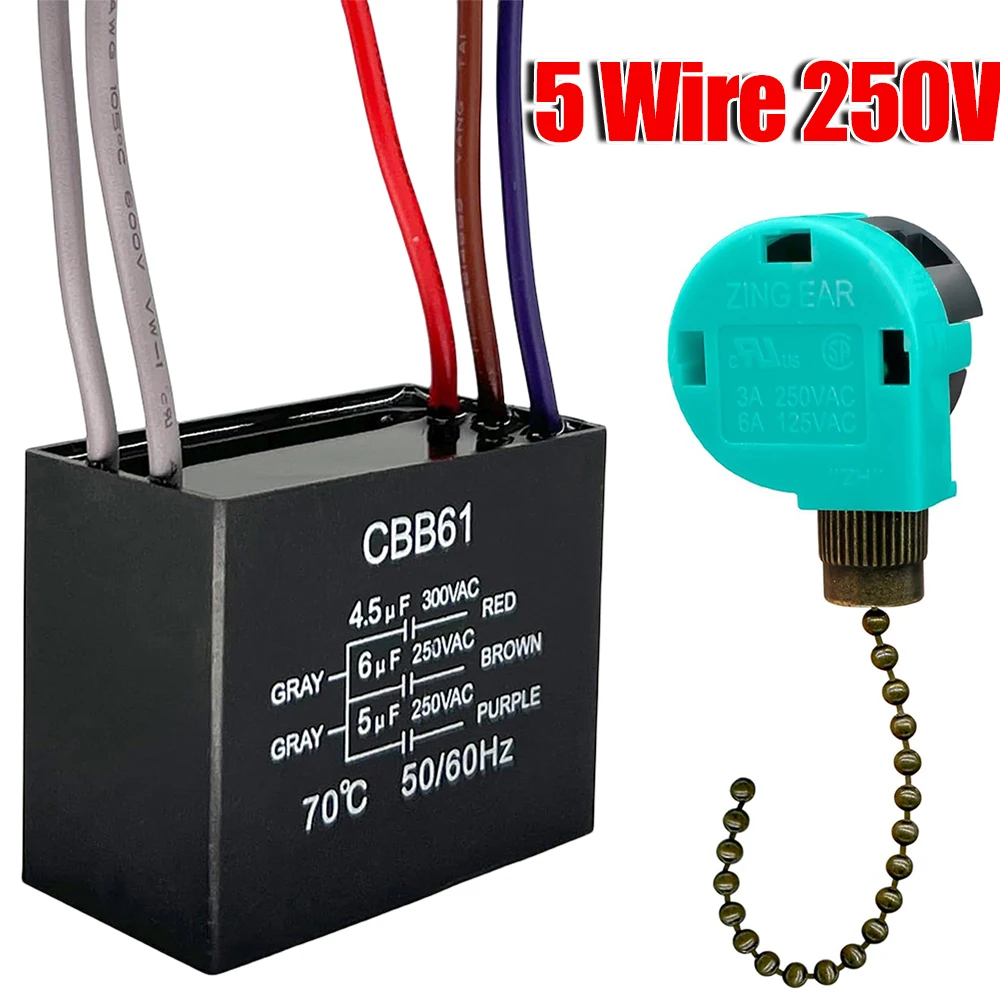 Best Fan Speed Control Switch for Ceiling Fans: A Real-World Review of the  3-Speed 4-Wire CBB61 Model, image size:1000x1000