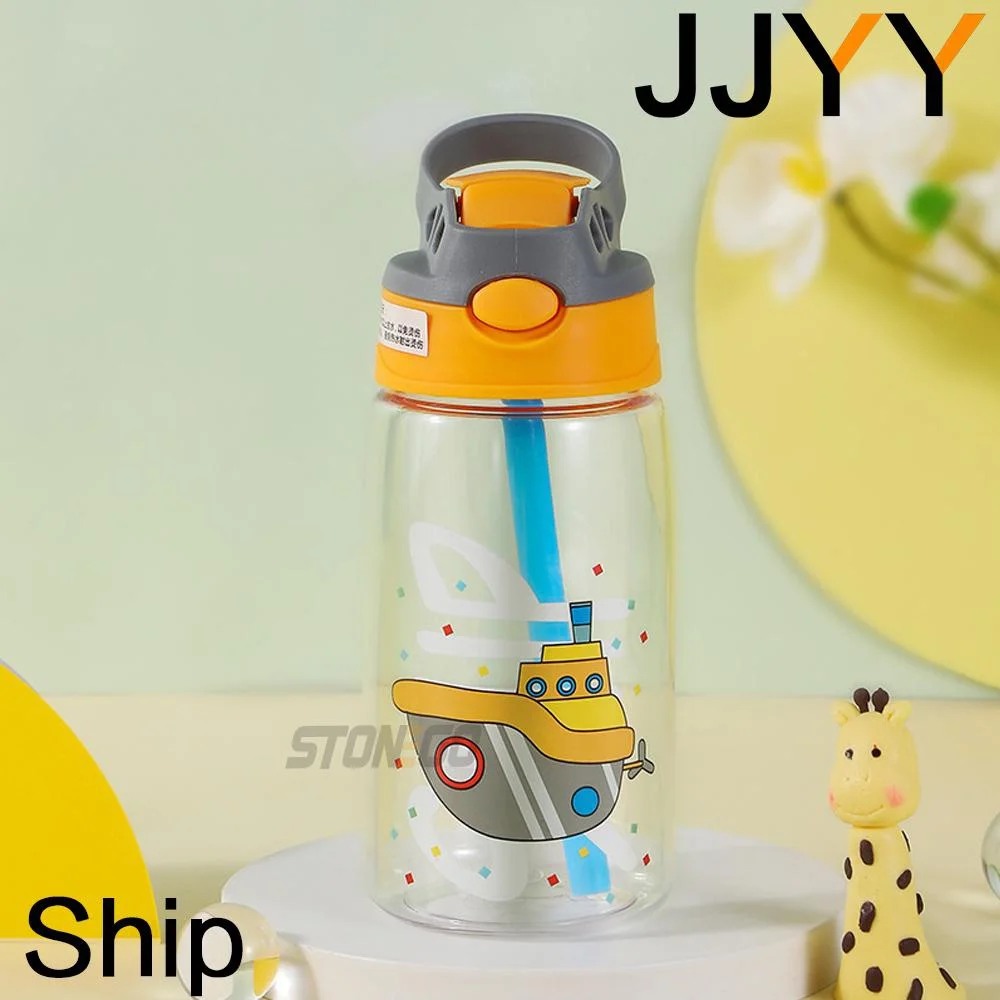 Children'S Water Bottle With Straw And Handle