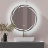 LUVODI Illuminated Bathroom Wall Mirror with Light Circle Backlit LED Bath Vanity Mirror Defog 2