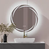 LUVODI Illuminated Bathroom Wall Mirror with Light Circle Backlit LED Bath Vanity Mirror Defog 2