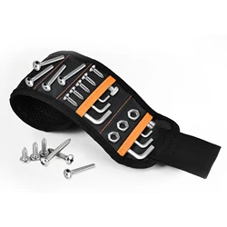 Enhanced Magnetic Wristband with Large Storage Area (Black)