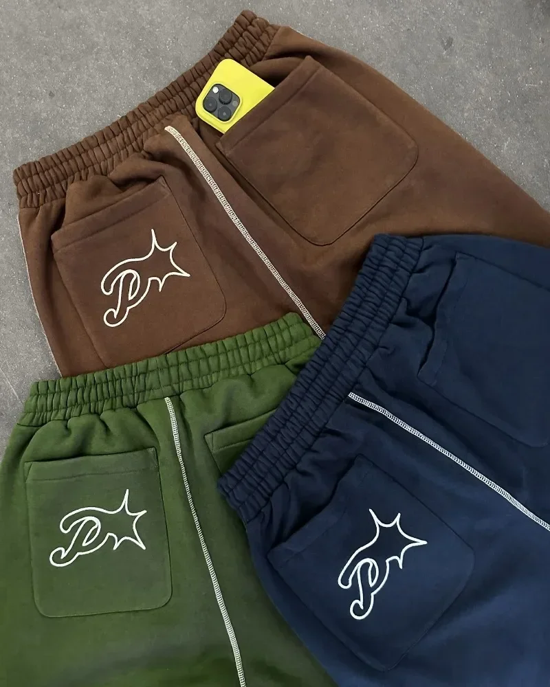 PROTECT Fashion Pants New Letter Embroidery Loose Sweatpants Men Women Y2K Harajuku Hip Hop Gothic Casual Joker Pants Streetwear 2