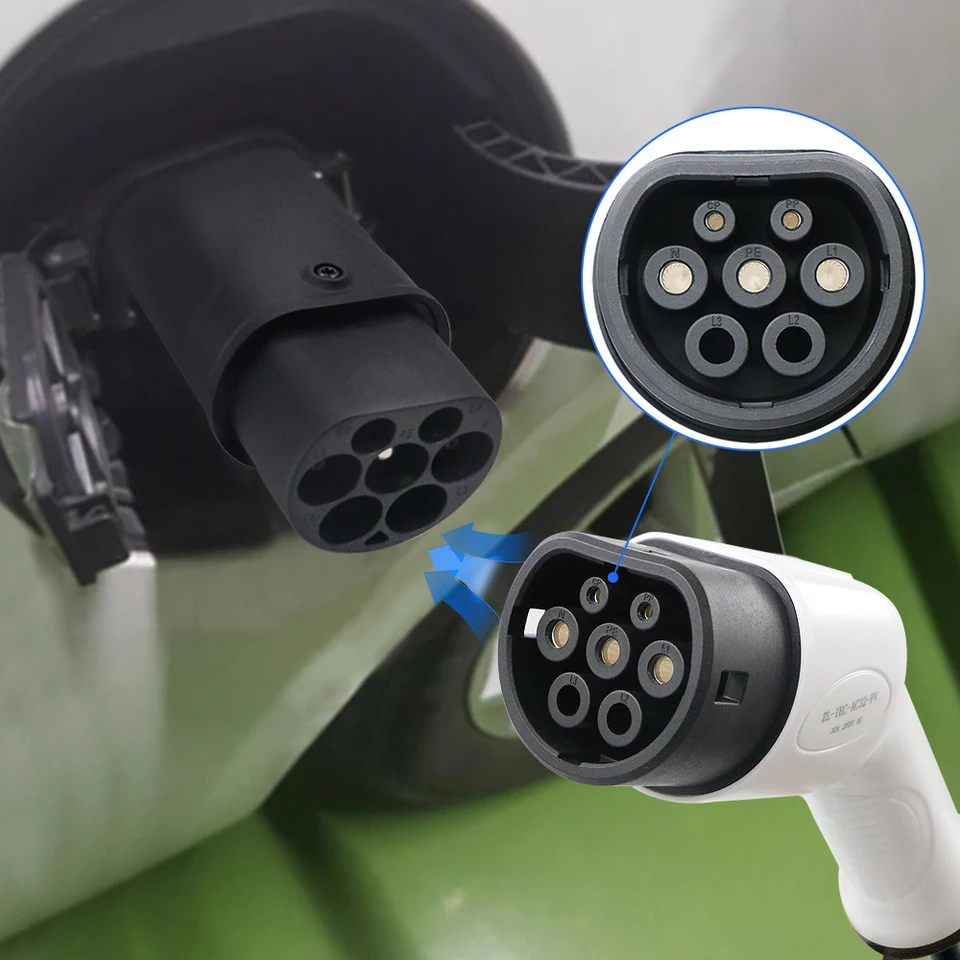 EV充電器プラグアダプタータイプ2対1 ev充電器j1772 evコネクタプラグ