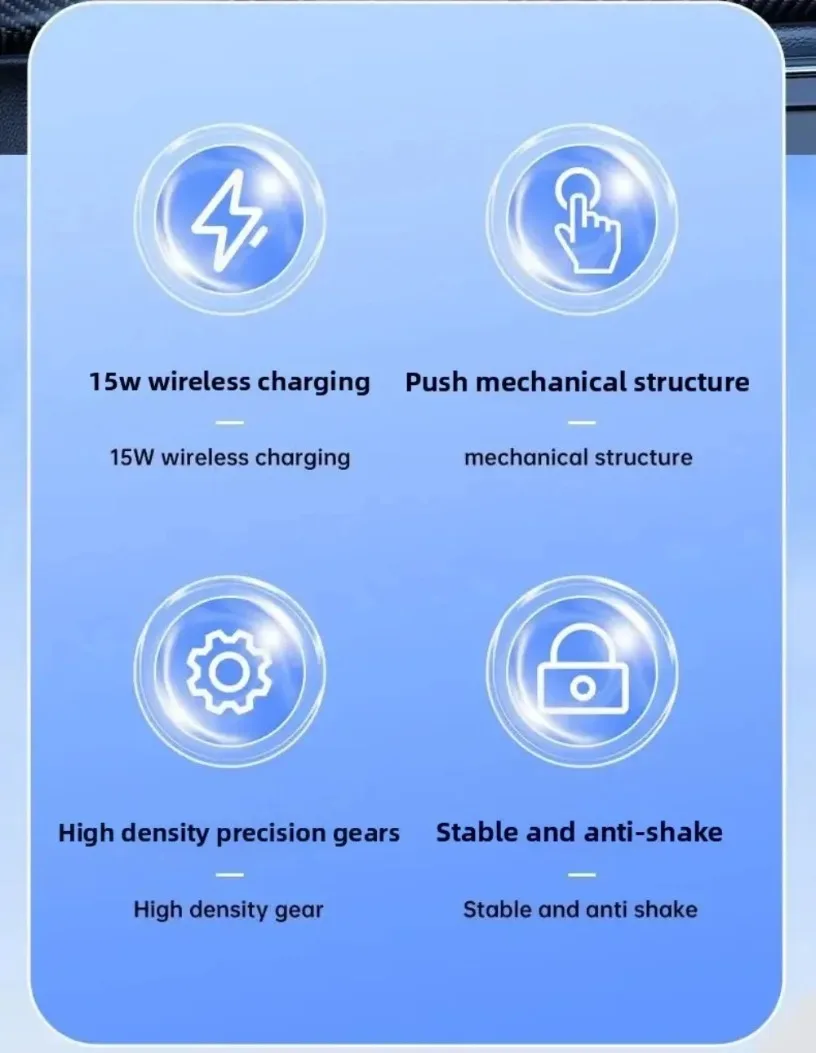15W Wireless Auto Ladegerät Air Vent Auto Telefon Halter Für iPhone Samsung Xiaomi Auto zubehör Schnelle Ladegerät Stehen – Detail 3