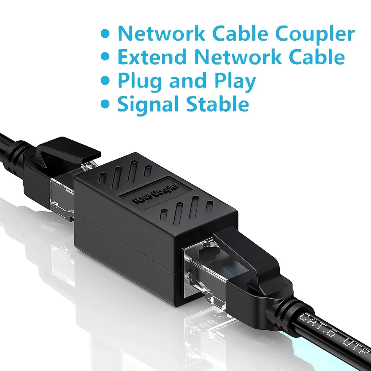 네트워크 케이블 페어 커넥터 연장 어댑터 RJ45 CAT6A 7 기가비트 듀얼 패스 크리스탈 헤드 광대역 어댑터 인터페이스 스트레이트 T