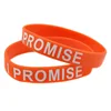 1 PC I Promise Silicone Bracelet Sports Wristband Motivational Bangle Unisex Adult Size 9 Colors 2