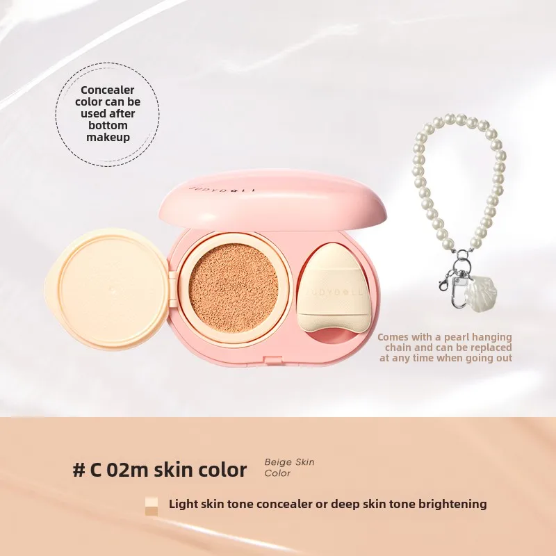 Judydoll Pearl Air Cushion Concealer Brightening Liquid Face Expansion Conceals Dark Circles Base Facial Makeup BB Cream