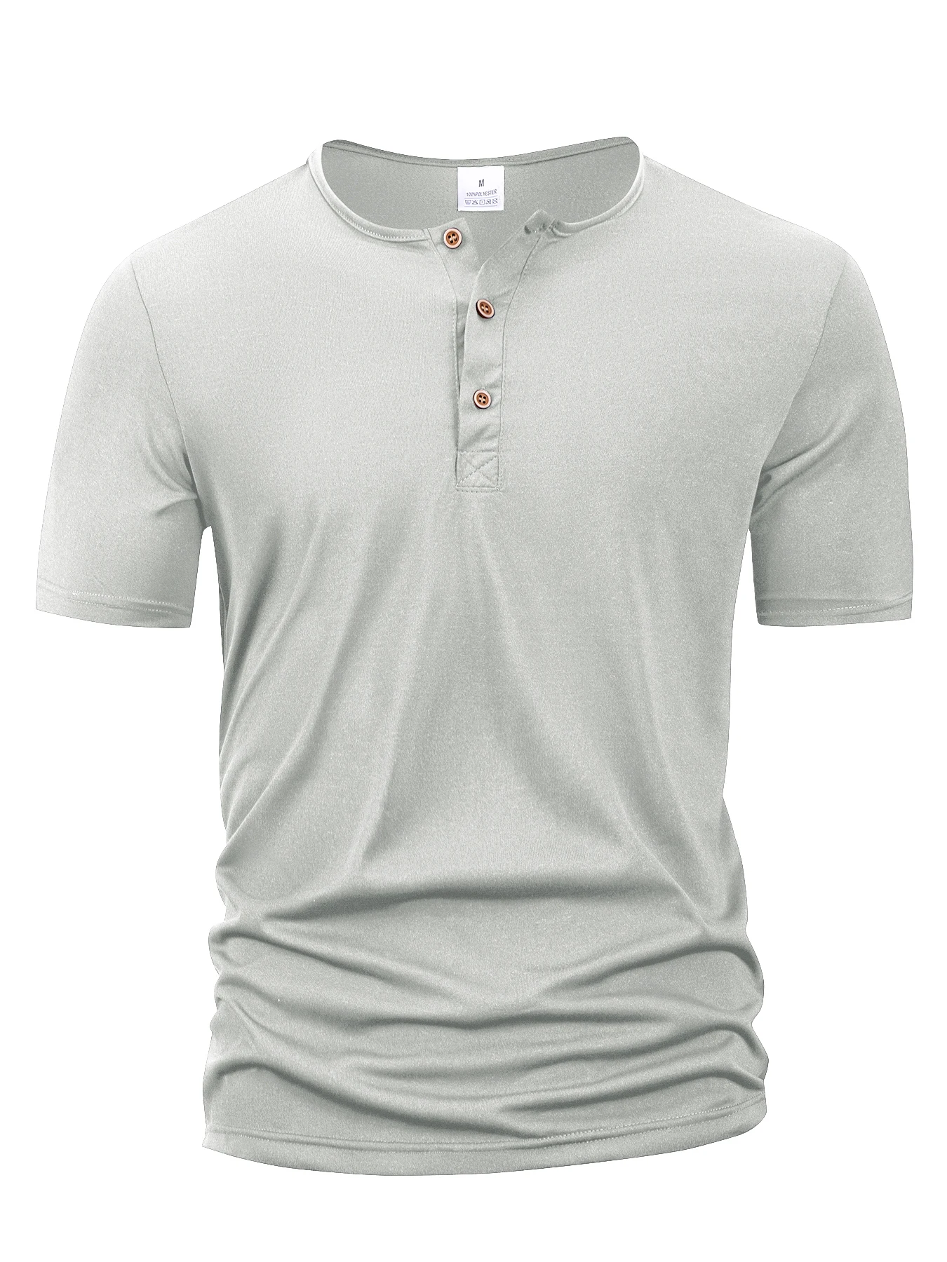 Summer Men Henley Collar T-shirts Button Slim Casual Male Solid Color Short Sleeve Men Sports T-shirt Polo shirt Tops 7 Sa91ca07ae20a43b1bf5bf81654af67b8V