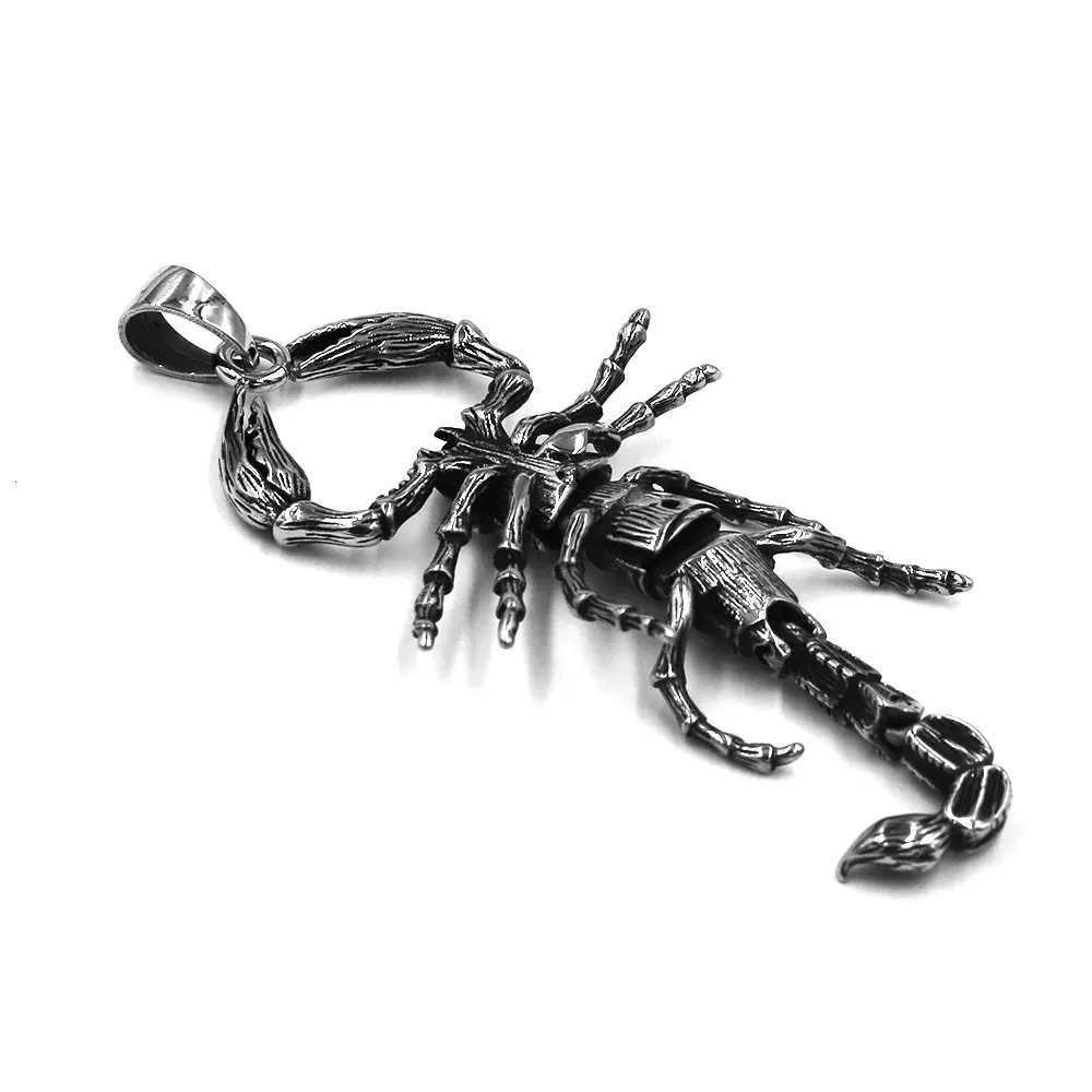 Large Scorpion Pendant Stainless Steel Jewelrly Cool Animal Scorpion Joints Swing Biker Mens Boys Pendant SWP0124 4
