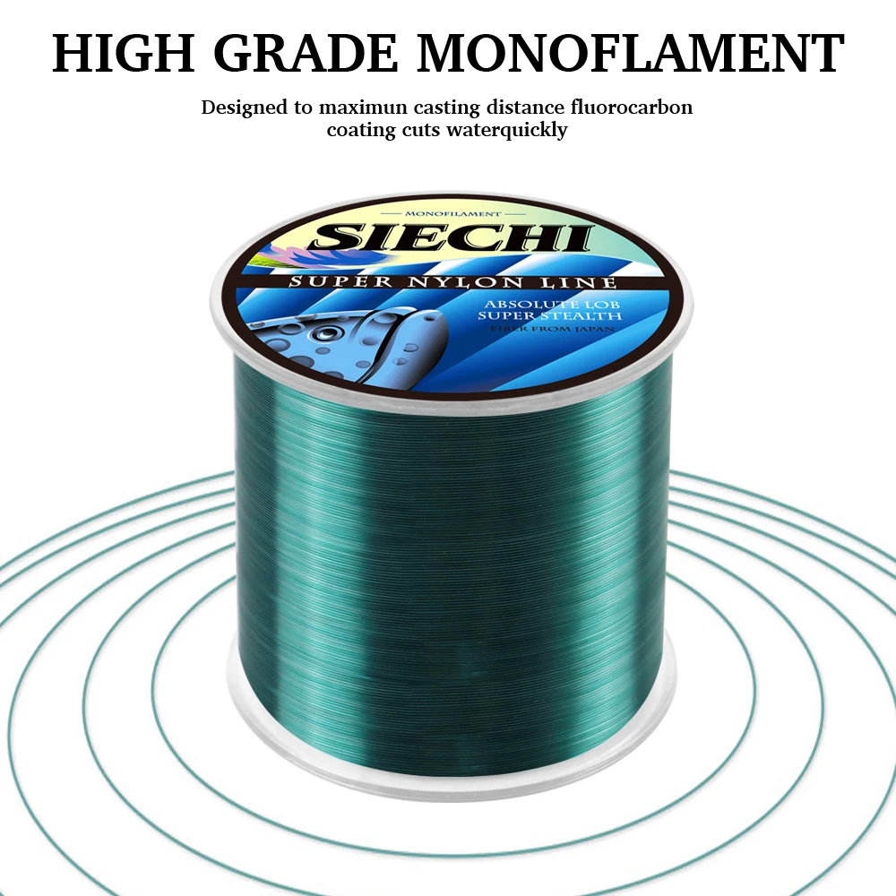 SIECHI Fishing Line 1000M Fluorocarbon Coating 4.4LB-28.6LB Carbon Fiber Monofilament Leader Line Carp Fishing Sinking Line 5