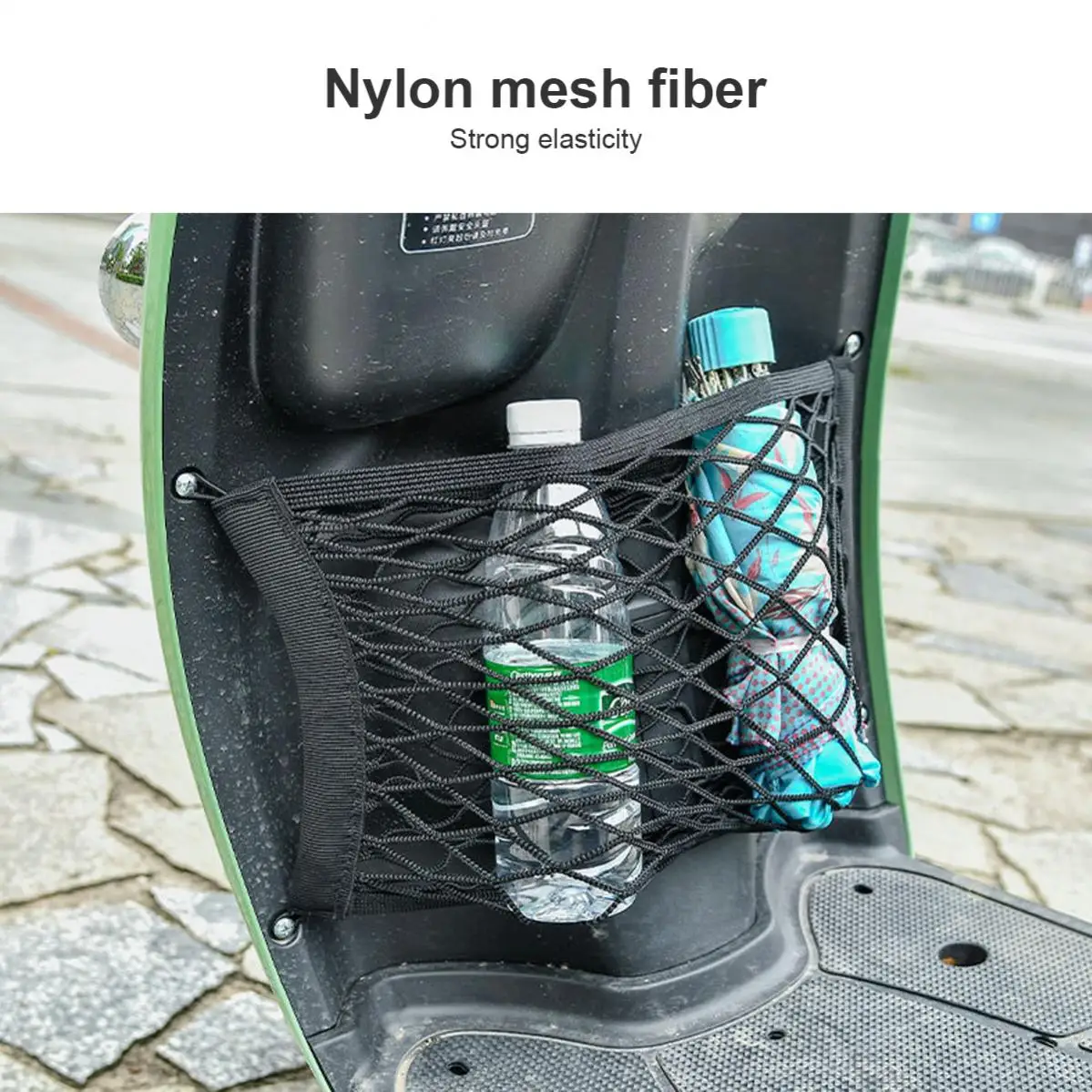 Black Motorcycle Luggage Net Bike Scooter Luggage Bags Mesh Web Bungee Hold Down Motorbike Helmet Storage Trunk Bag