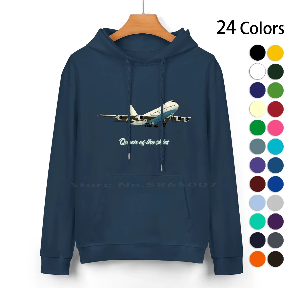 

Queen Of The Skies Boeing 747 Pure Cotton Hoodie Sweater 24 Colors B747 Boeing 747 Airplanes Aesthetic Airport Queen Of The Sky