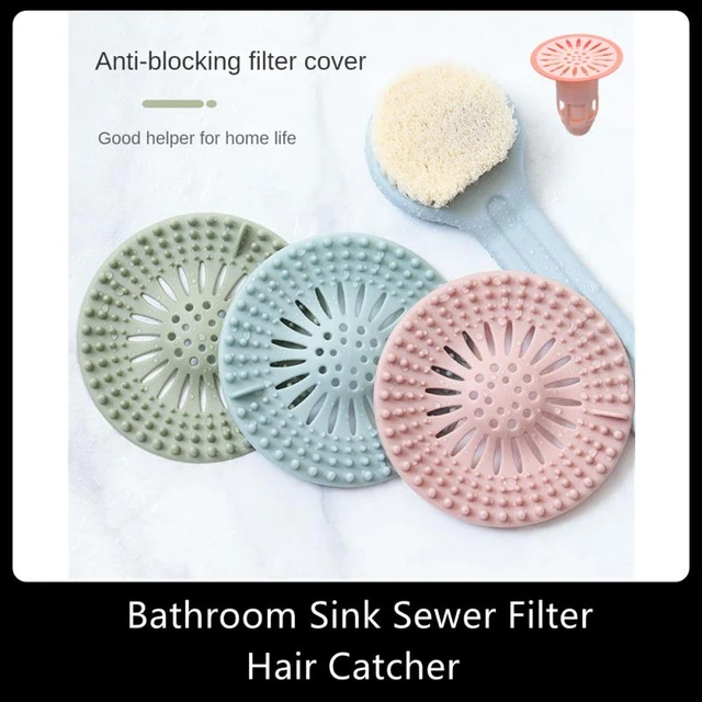 Bathroom Sink/Bathtub Hair Catcher & Drain Protector in Brushed