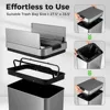 Slim Kitchen Trash Can with Wing Lids, 13.2 Gal Automatic Sensor Garbage Can, Stainless Steel Trash Bin, Hand-Free Infrared 4