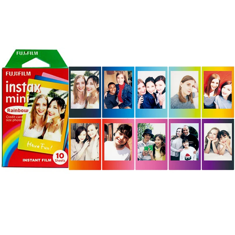 Instant Film Paper Fuji Fujifilm 10 Sheets Instax Mini 3 Inch color films Photo Papers for Instant instax mini /8/9/ 11 /12/LiPlay /EVO /40 camera