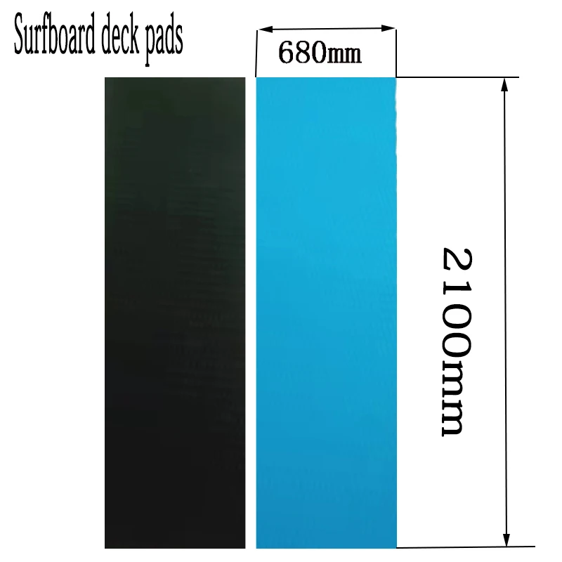 2100mm X690mmx5mm News Surfboard Black/Blue EVA Deck Pad 3M Glue Surf Pads Yatch Deck Pad Paddle Sup Board Kayak Accessories
