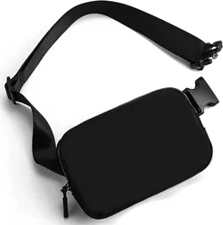 Unisex Waterproof Crossbody Fanny Pack - Adjustable Outdoor Sports Waist Bag and Mobile Phone Holder (Black)